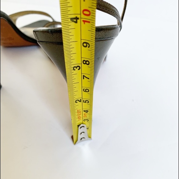 Italian Maserati Leather Slingback Open Toe Heels - Picture 8 of 8